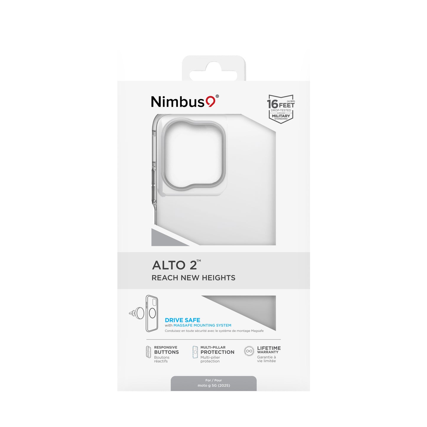 Funda Nimbus9 Alto 2 para Moto G (2025) - Transparente