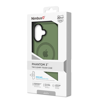 Funda MagSafe Nimbus9 Phantom 3 para iPhone 16 - Verde