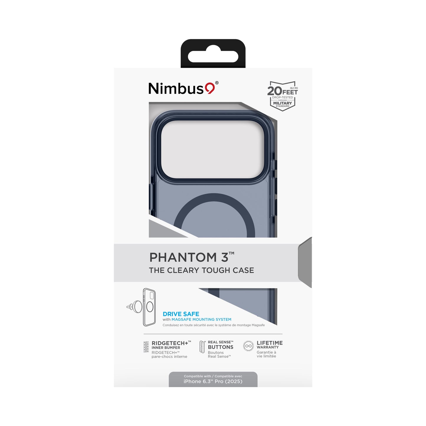 Nimbus9 Phantom 3 iPhone 17 Pro MagSafe Case - Steel Blue
