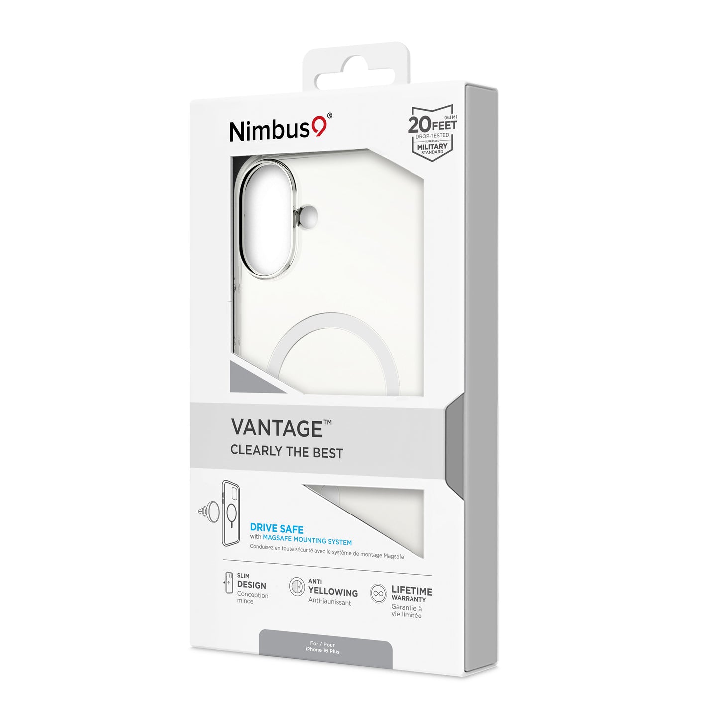 Nimbus9 Vantage iPhone 16 Plus MagSafe Case - Clear