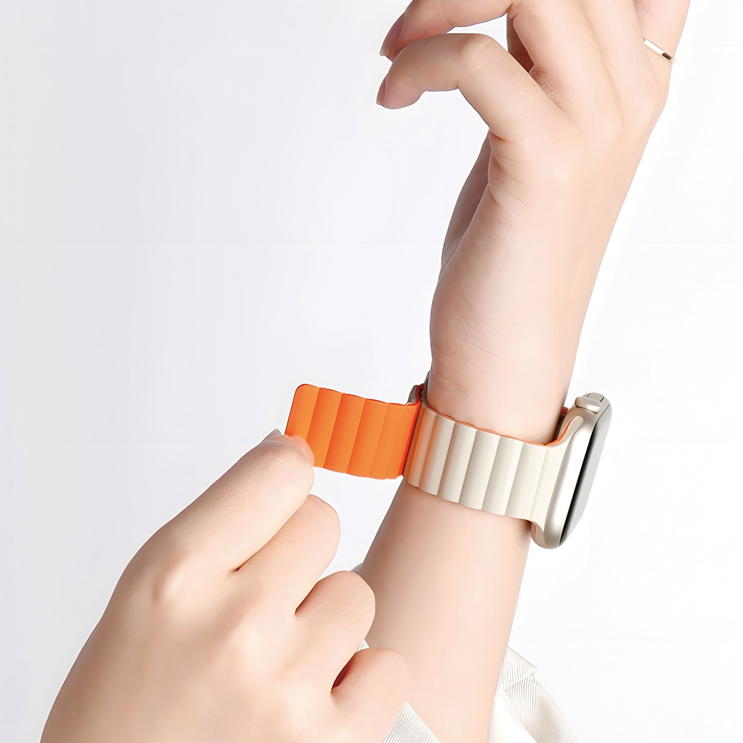 Correa magnética Nimbus9 para Apple Watch de 45 mm - Marfil