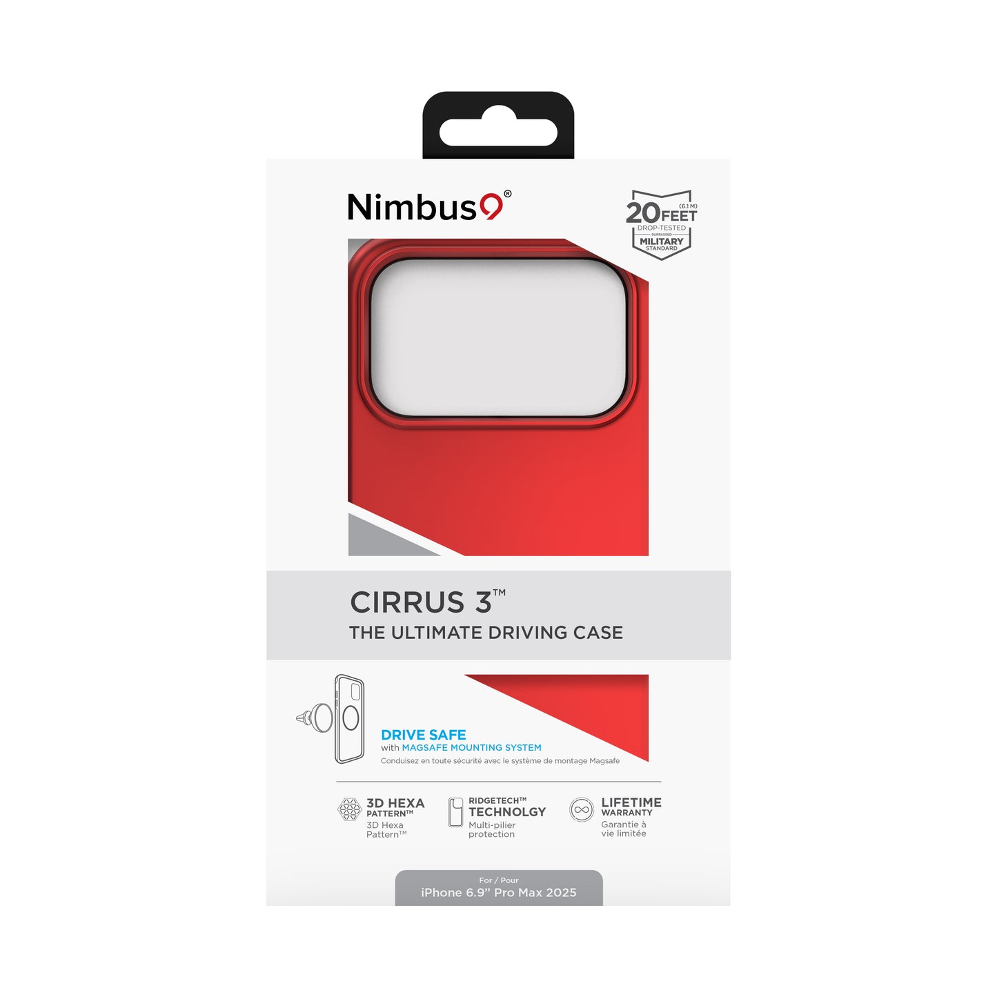 Nimbus9 Cirrus 3 iPhone 17 Pro Max MagSafe Case - Crimson