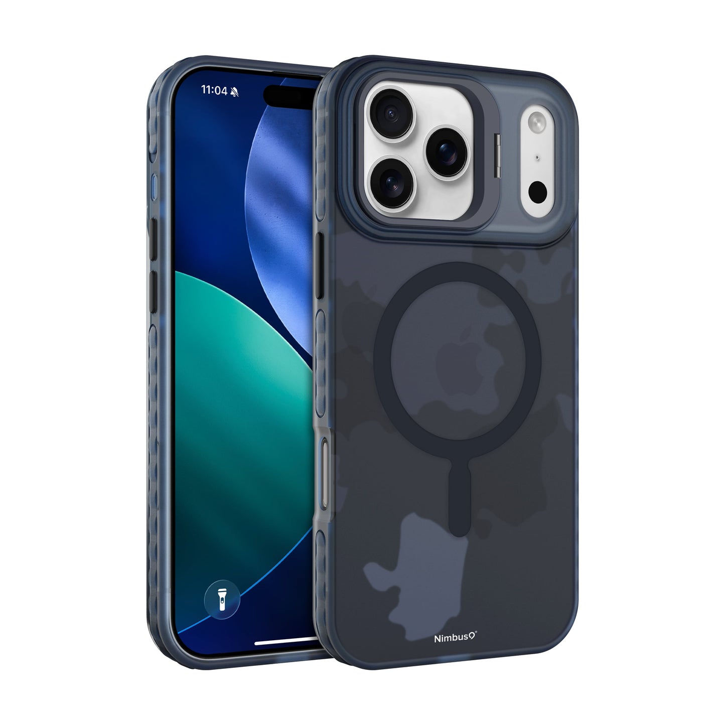 Nimbus9 Stratus 2 iPhone 17 Pro Max MagSafe Case with Kickstand - Blue Camo