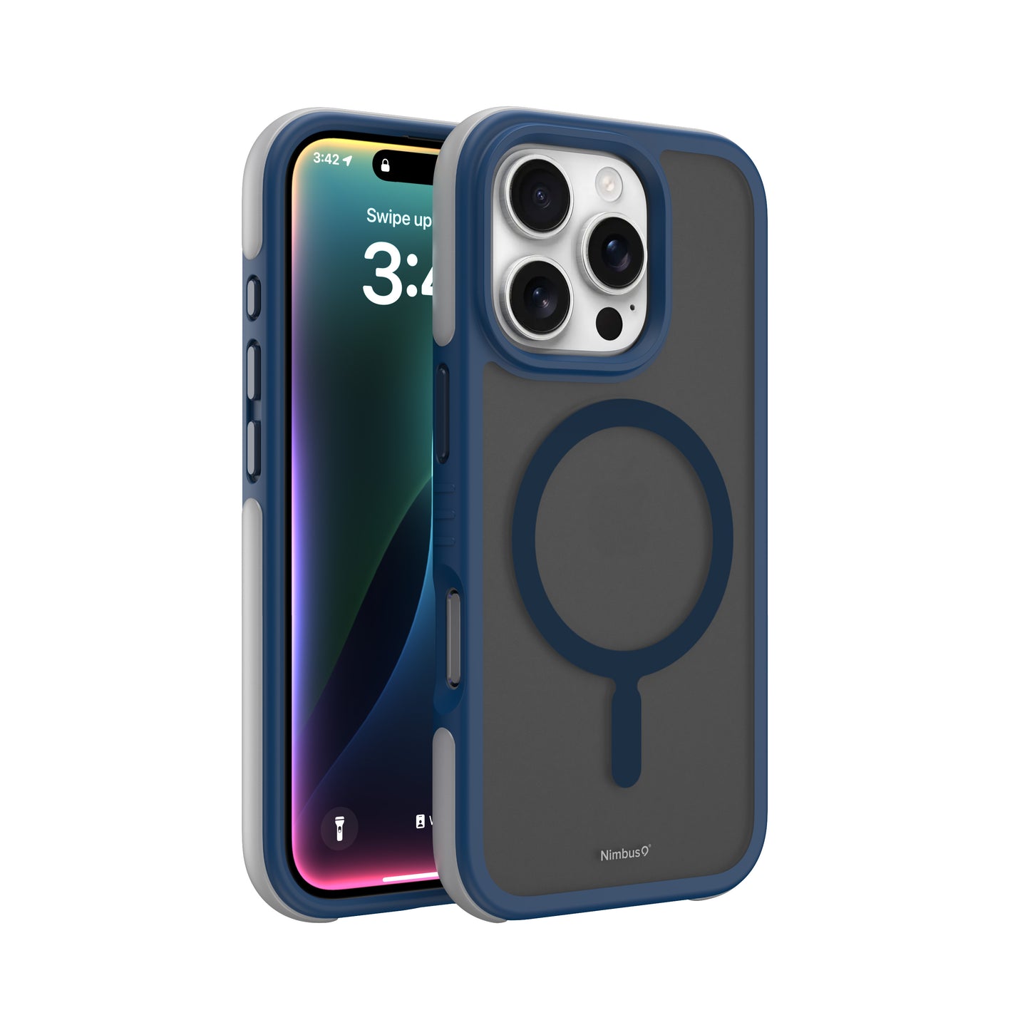 Coque MagSafe Nimbus9 Summit pour iPhone 16 Pro – Bleu givré