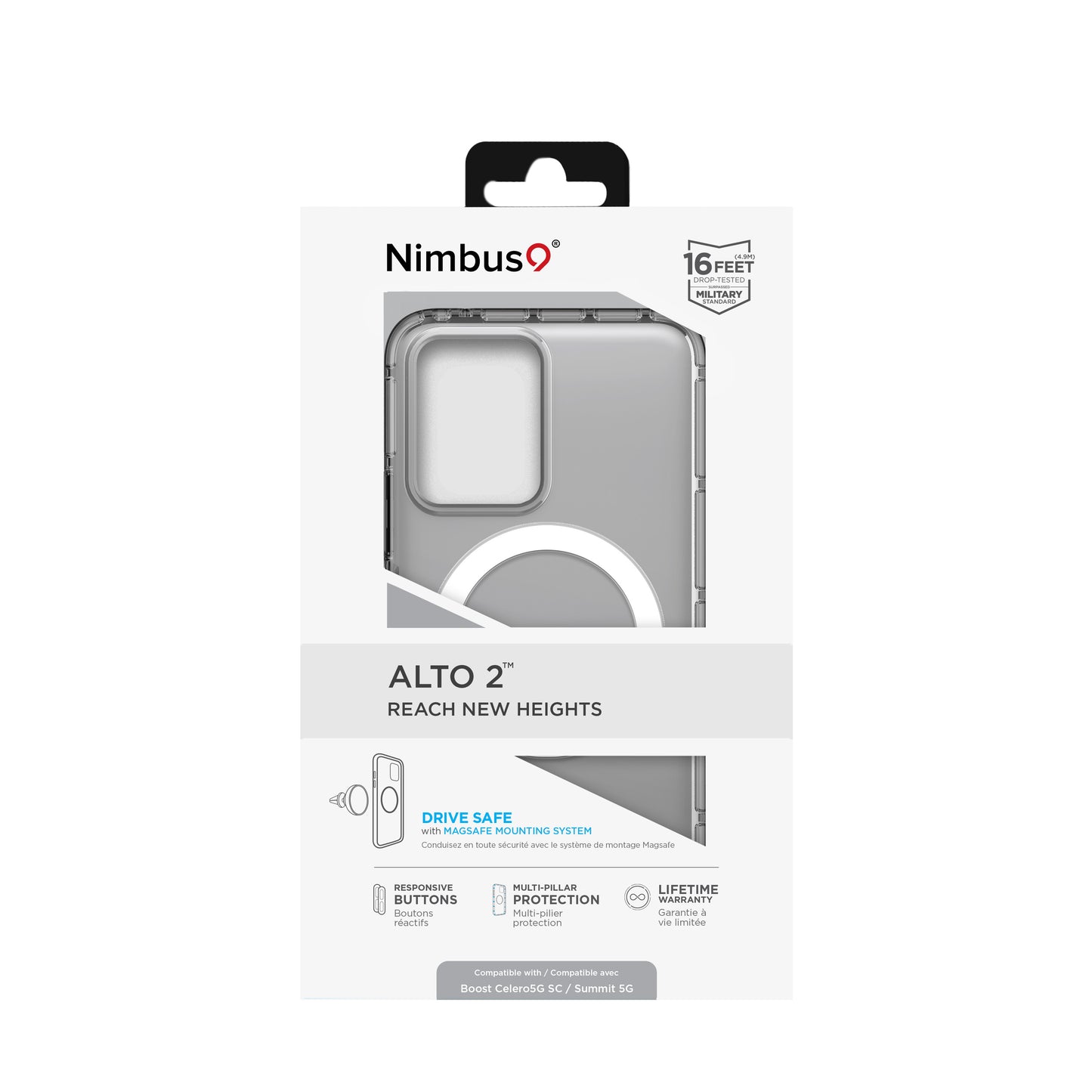 Nimbus9 Alto 2 Boost Celero5G SC and Summit 5G Case - Clear