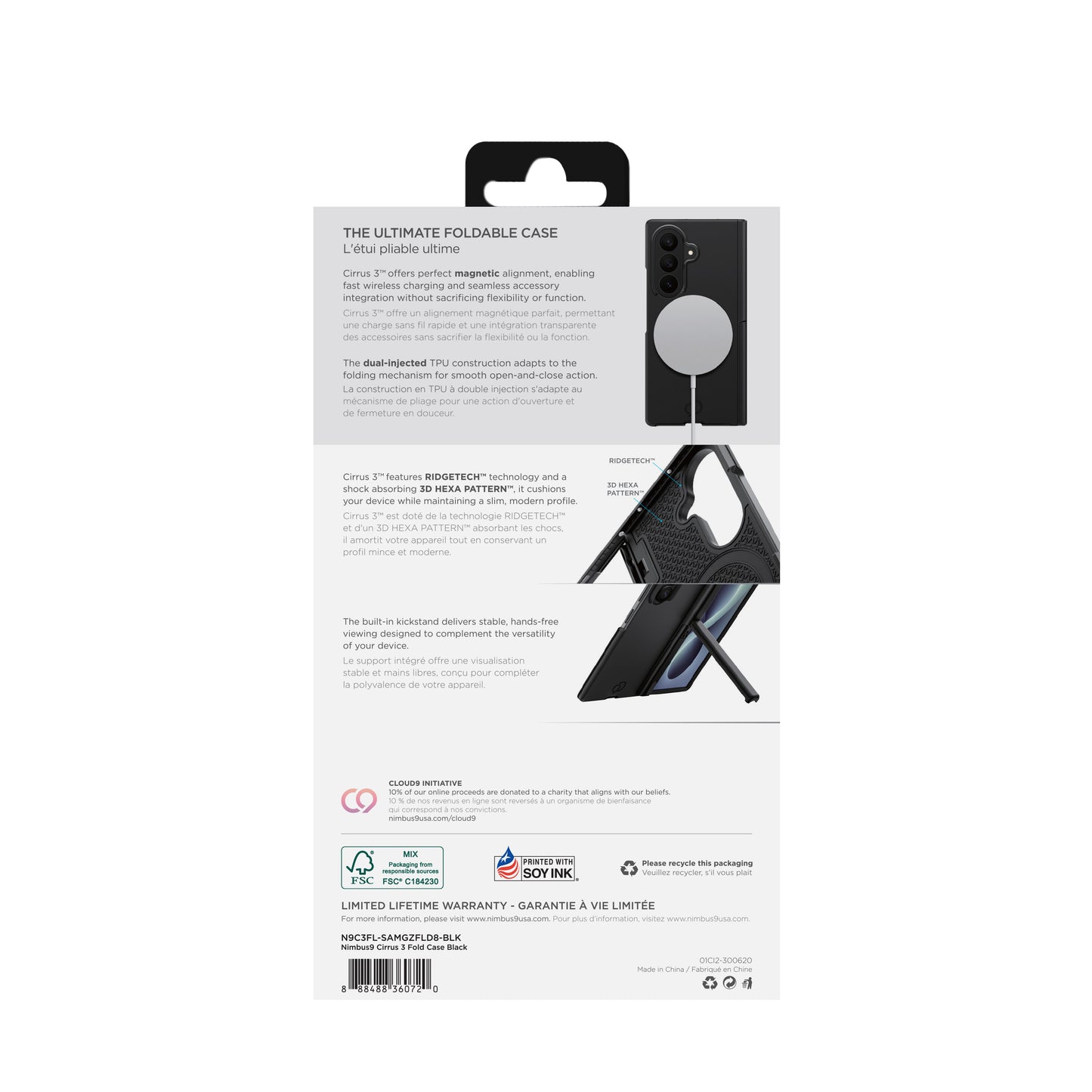Nimbus9 Cirrus 3 Galaxy Z Fold8 Ultra MagSafe Case with Hinge Protection