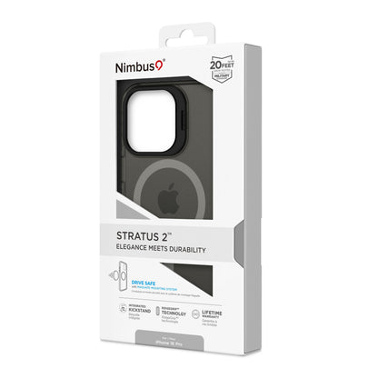 Coque MagSafe Nimbus9 Stratus 2 pour iPhone 16 Pro – Fumée