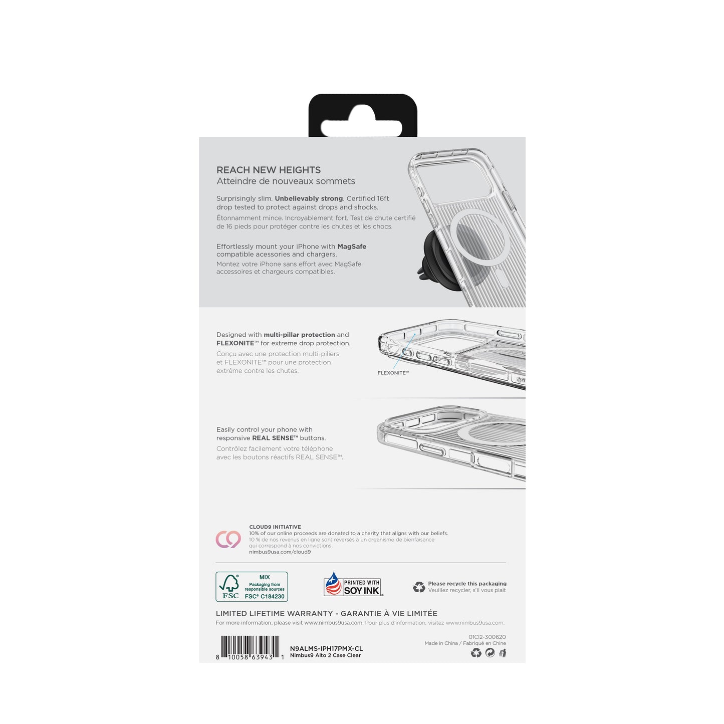 Nimbus9 Alto 2 iPhone 17 Pro Max MagSafe Case - Clear