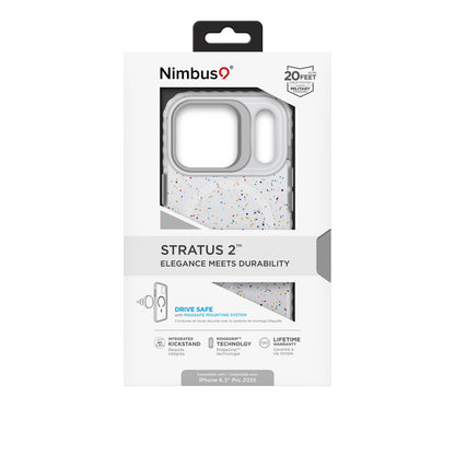 Nimbus9 Stratus 2 iPhone 17 Pro MagSafe Case with Kickstand - Confetti