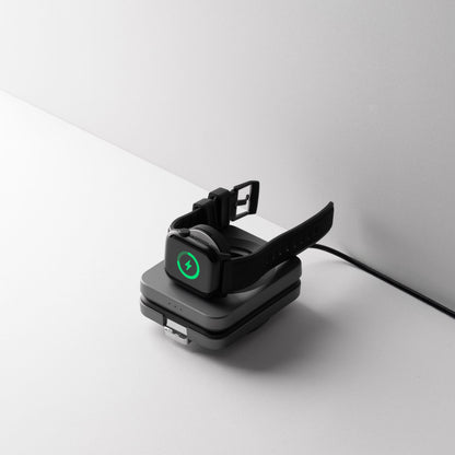 Chargeur sans fil 3-en-1 Nimbus9 Qi2 - Gris brossé