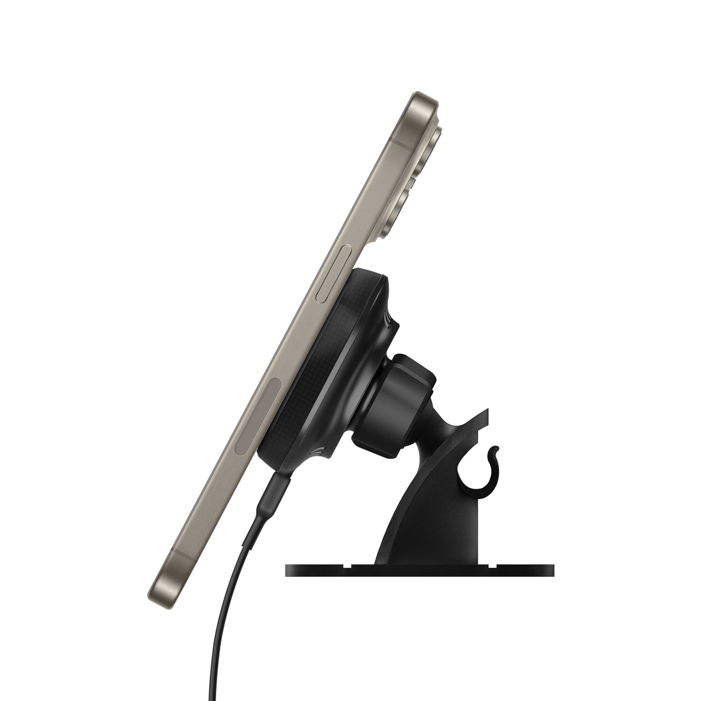 Kit de soporte magnético para teléfono con carga inalámbrica Nimbus9 para rejilla de ventilación o salpicadero - Negro