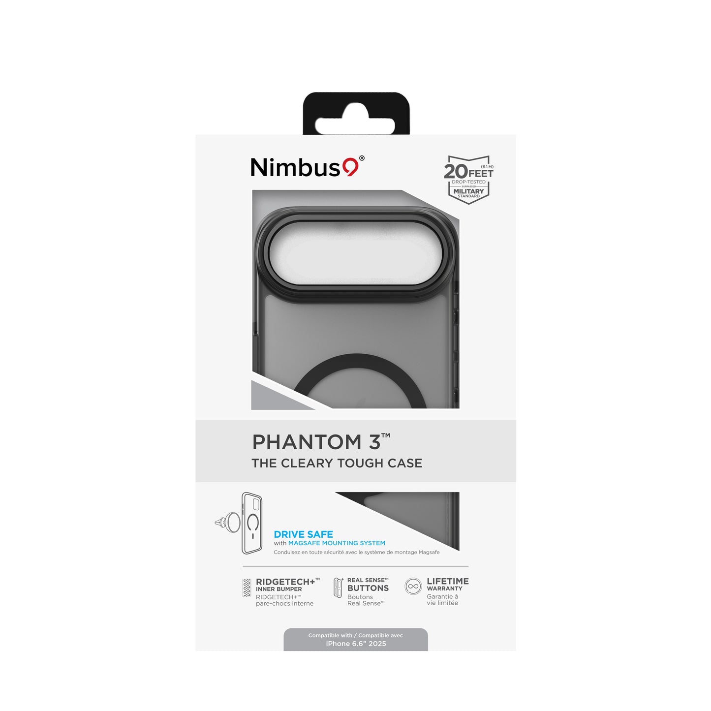 Nimbus9 Phantom 3 iPhone Air MagSafe Case - Smoke