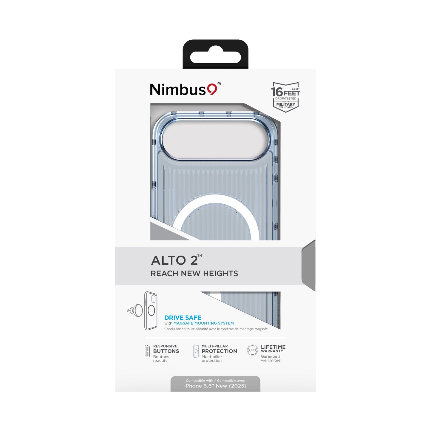 Nimbus9 Alto 2 iPhone Air MagSafe Case- Clear Blue