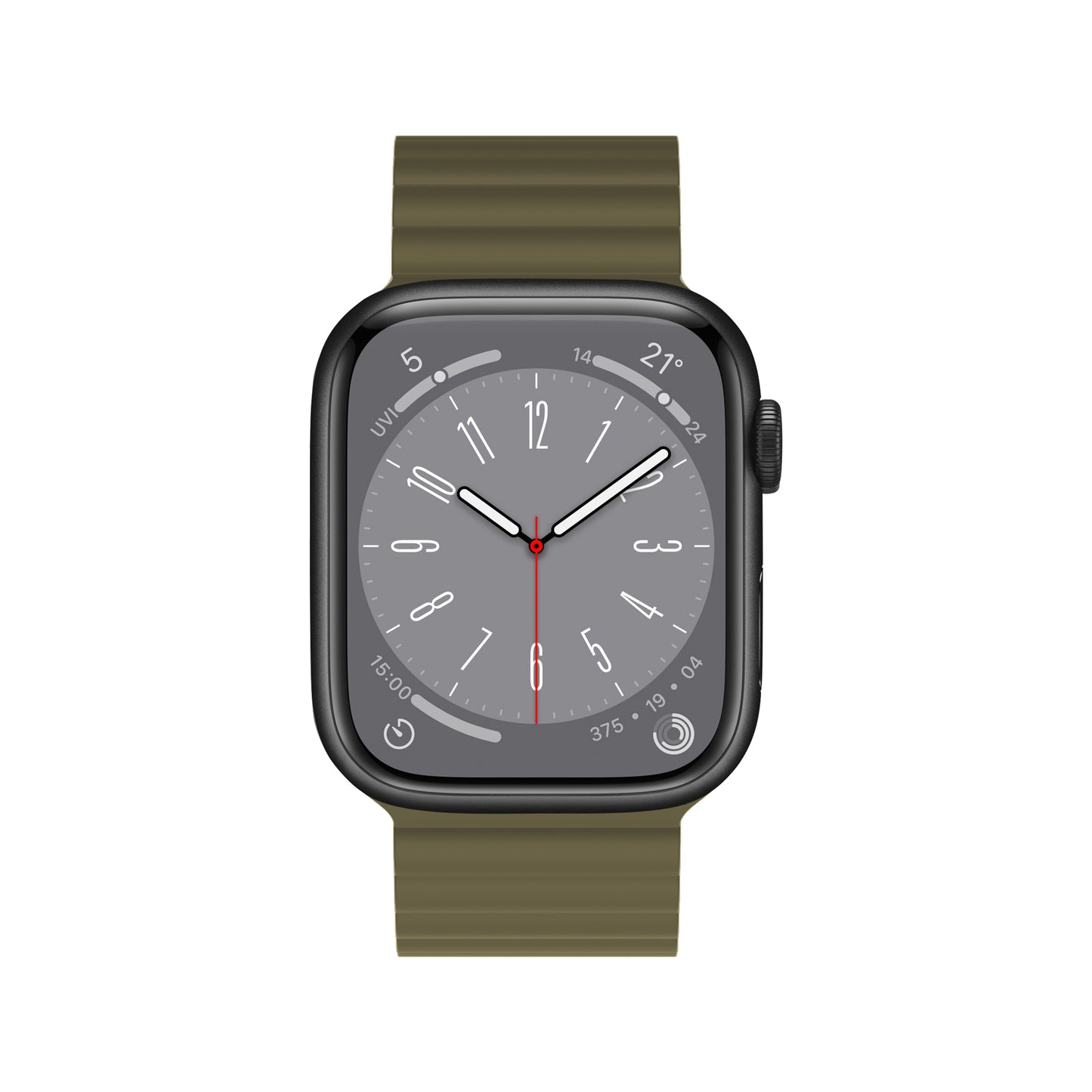 Bracelet magnétique Nimbus9 pour Apple Watch 41 mm – Vert olive