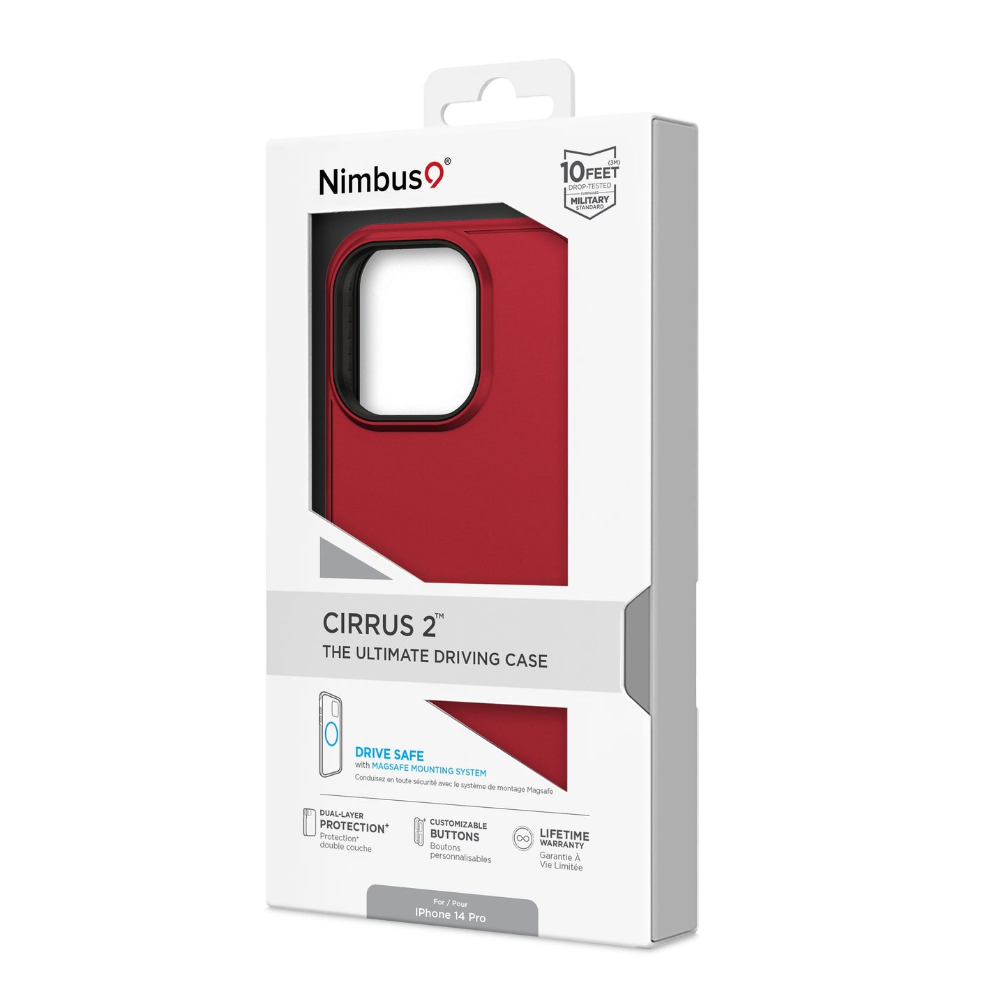 Coque Nimbus9 Cirrus 2 pour iPhone 14 Pro – Cramoisi