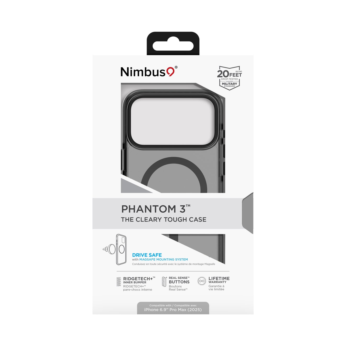 Nimbus9 Phantom 3 iPhone 17 Pro Max MagSafe Case - Smoke
