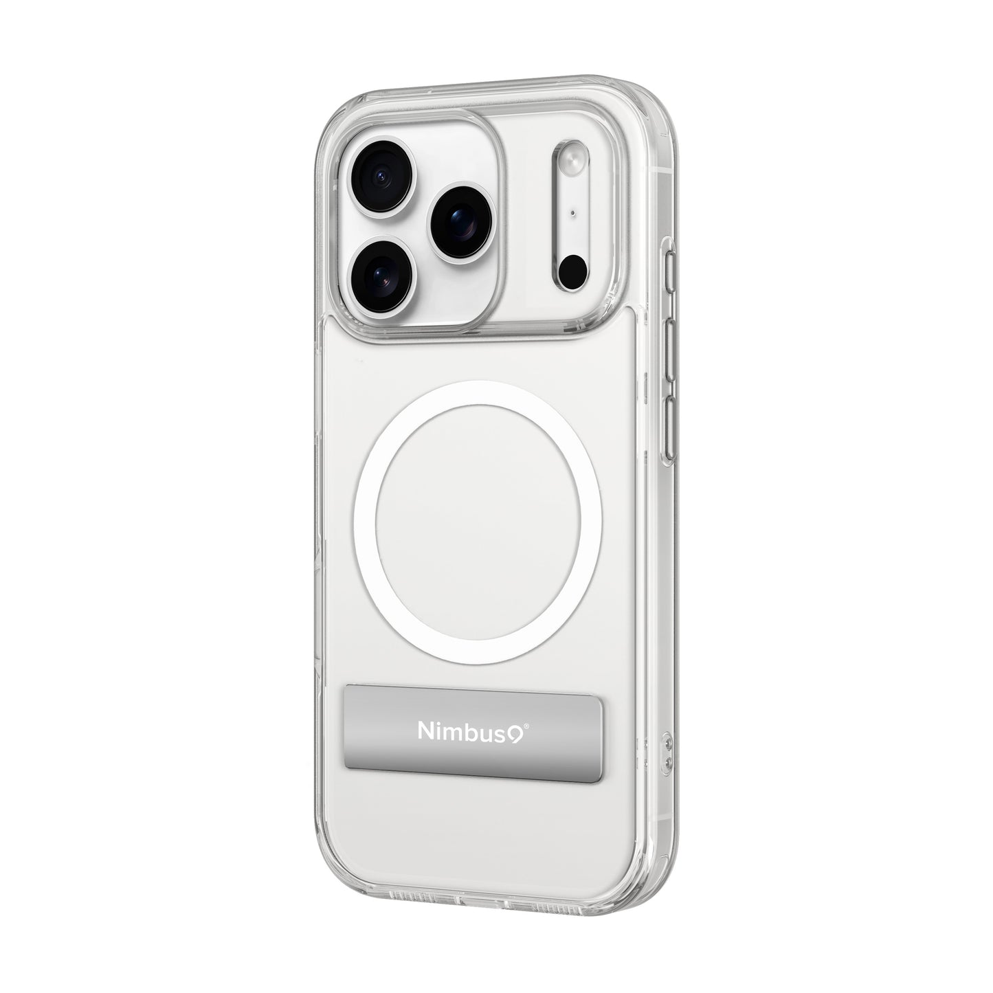 Nimbus9 Aero MagSafe Case for iPhone 17 Pro with Built-In Kickstand - Clear