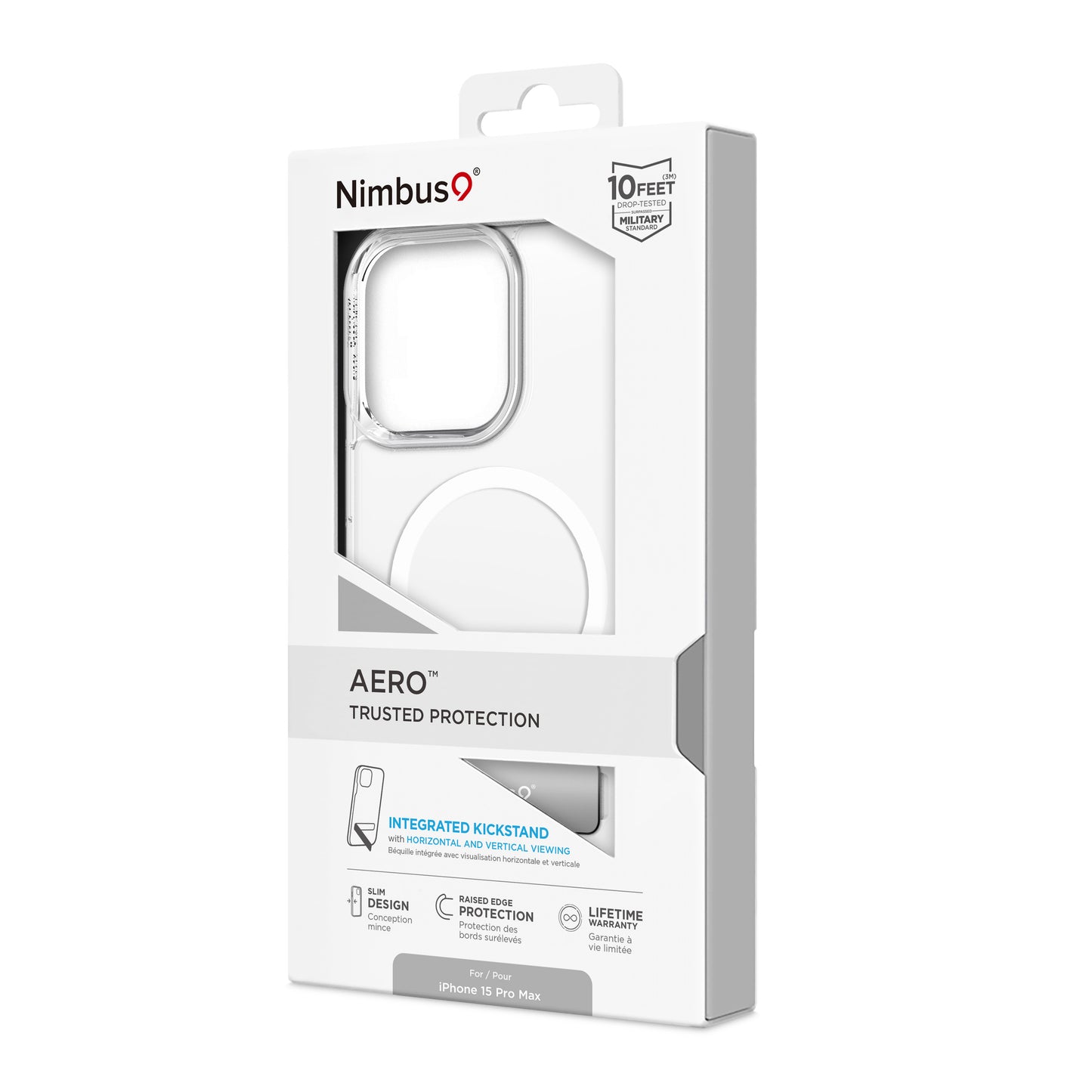 Funda MagSafe Nimbus9 Aero para iPhone 15 Pro Max - Transparente