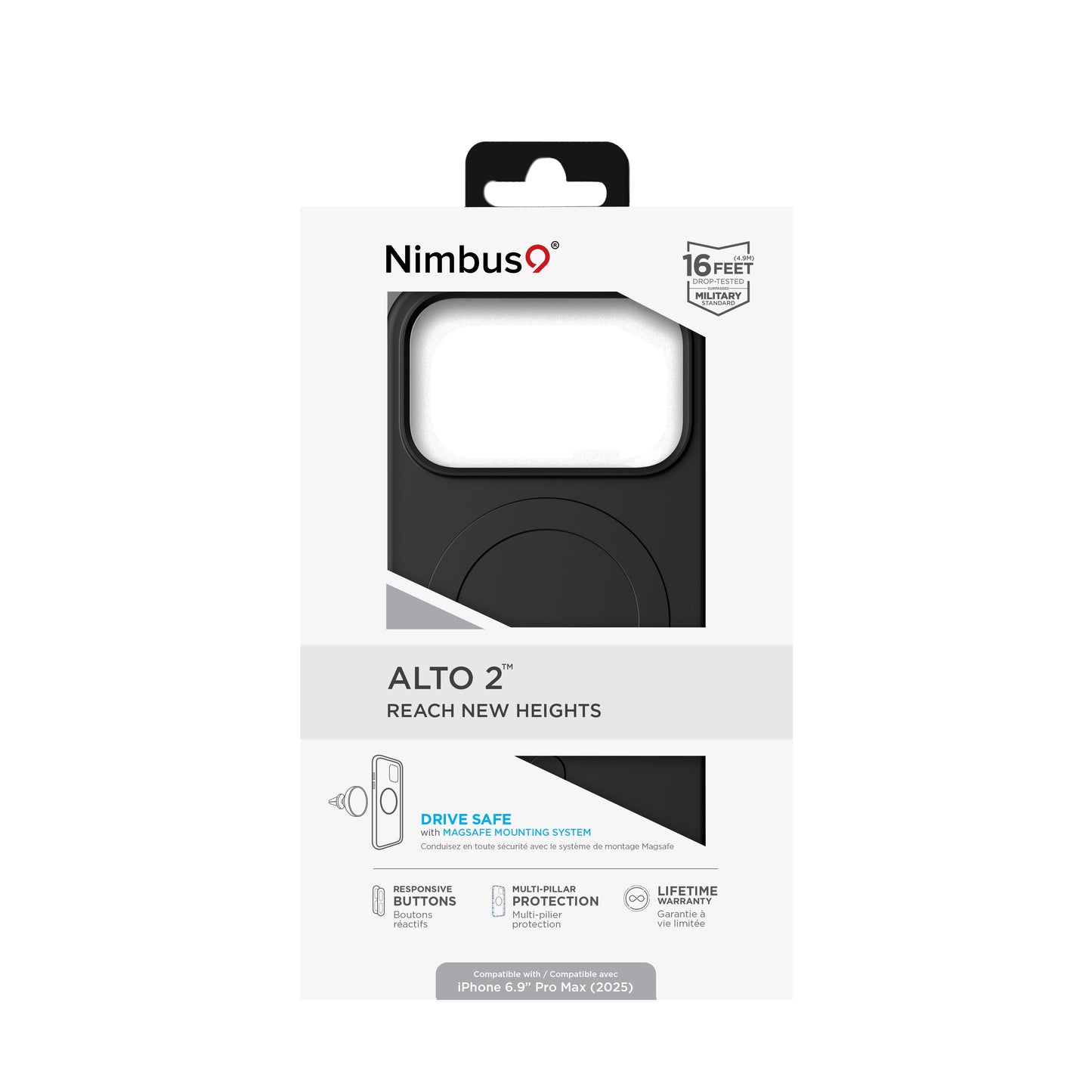 Nimbus9 Alto 2 iPhone 17 Pro Max MagSafe Case - Black