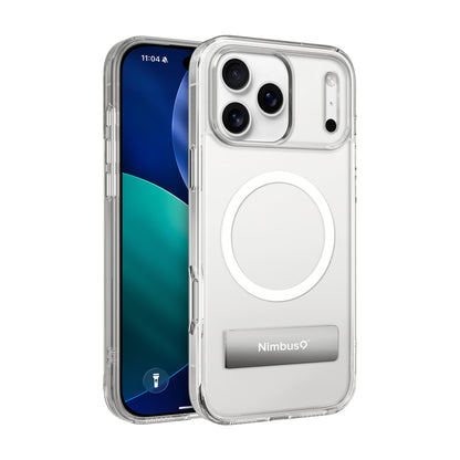 Nimbus9 Aero MagSafe Case for iPhone 17 Pro Max with Built-In Kickstand - Clear