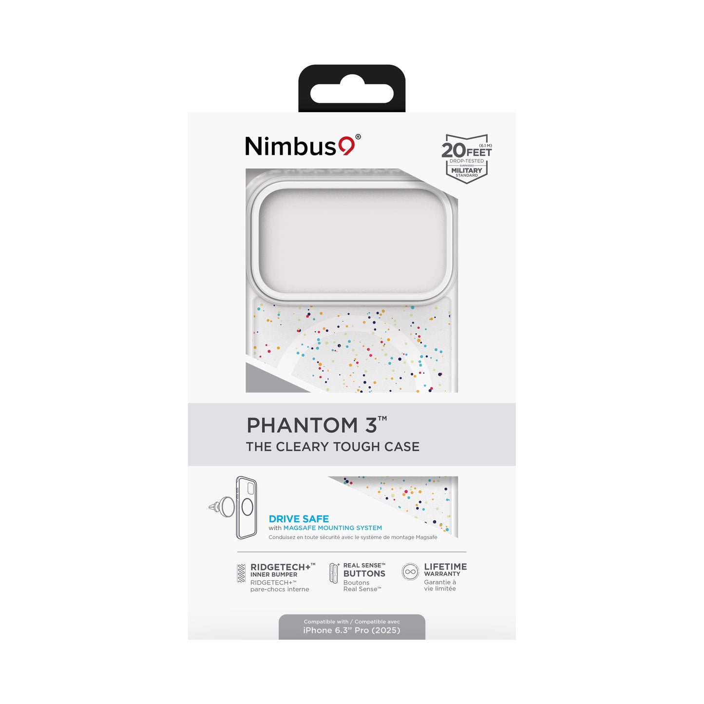 Nimbus9 Phantom 3 iPhone 17 Pro MagSafe Case - Confetti