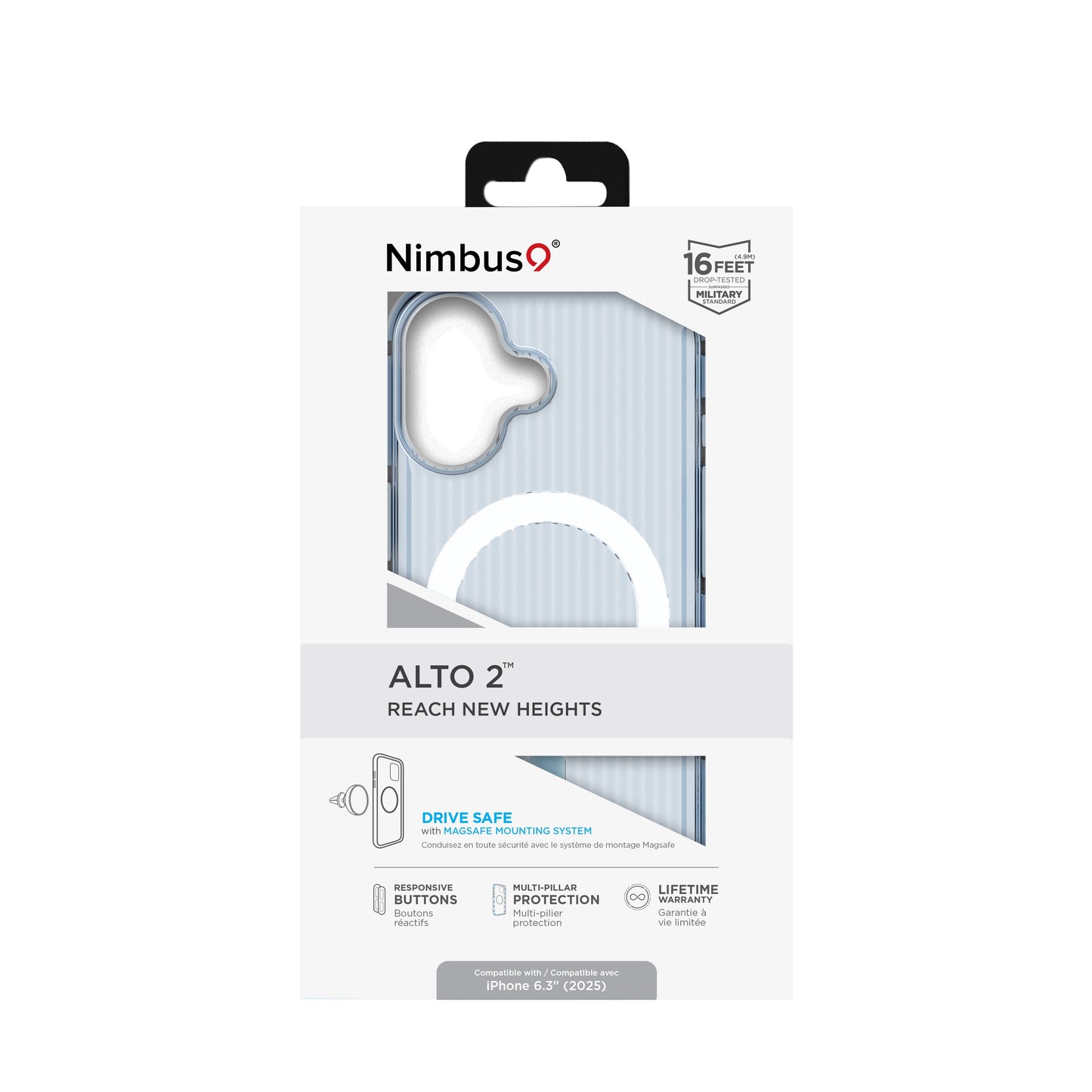 Nimbus9 Alto 2 iPhone 17 MagSafe Case - Clear Blue