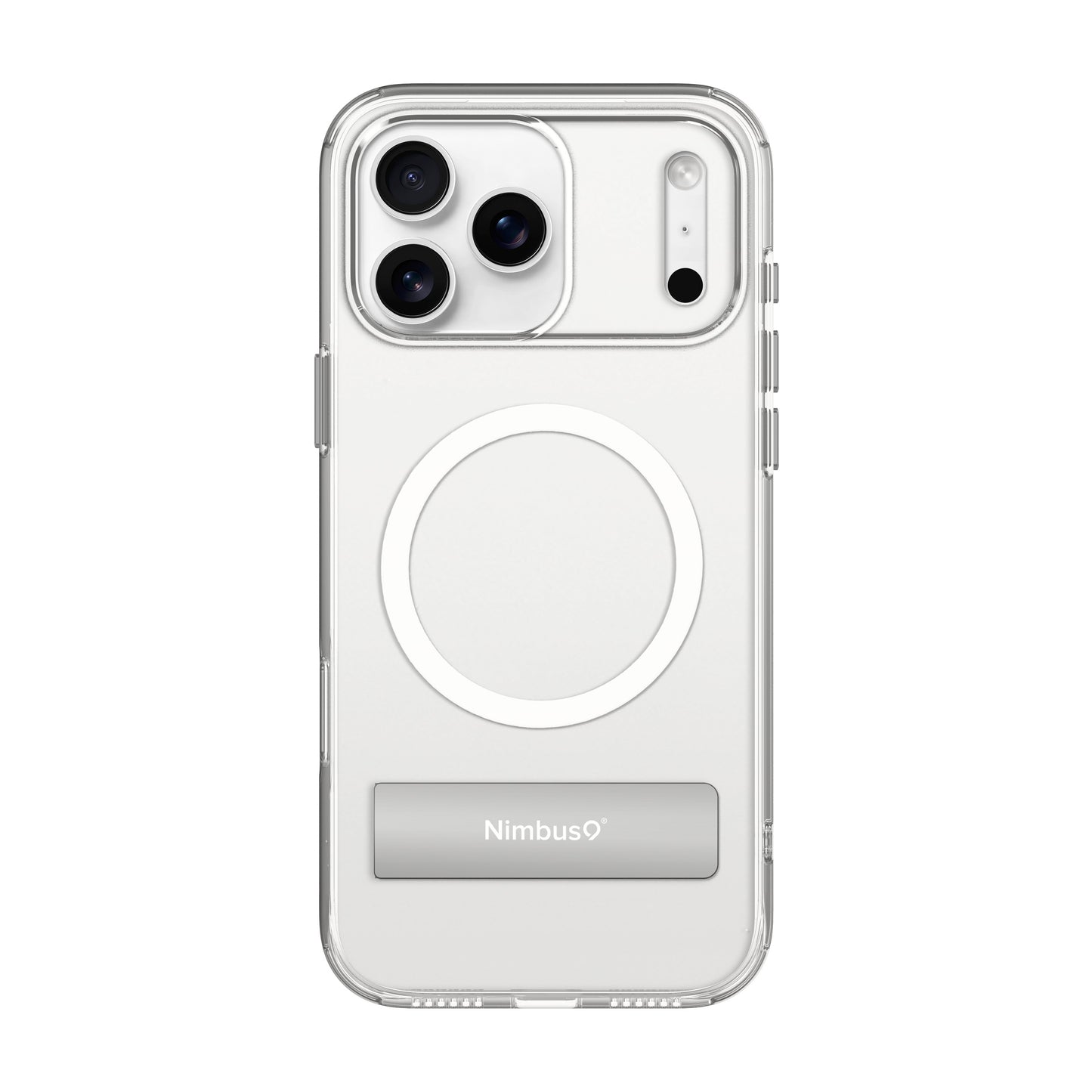 Nimbus9 Aero MagSafe Case for iPhone 17 Pro Max with Built-In Kickstand - Clear