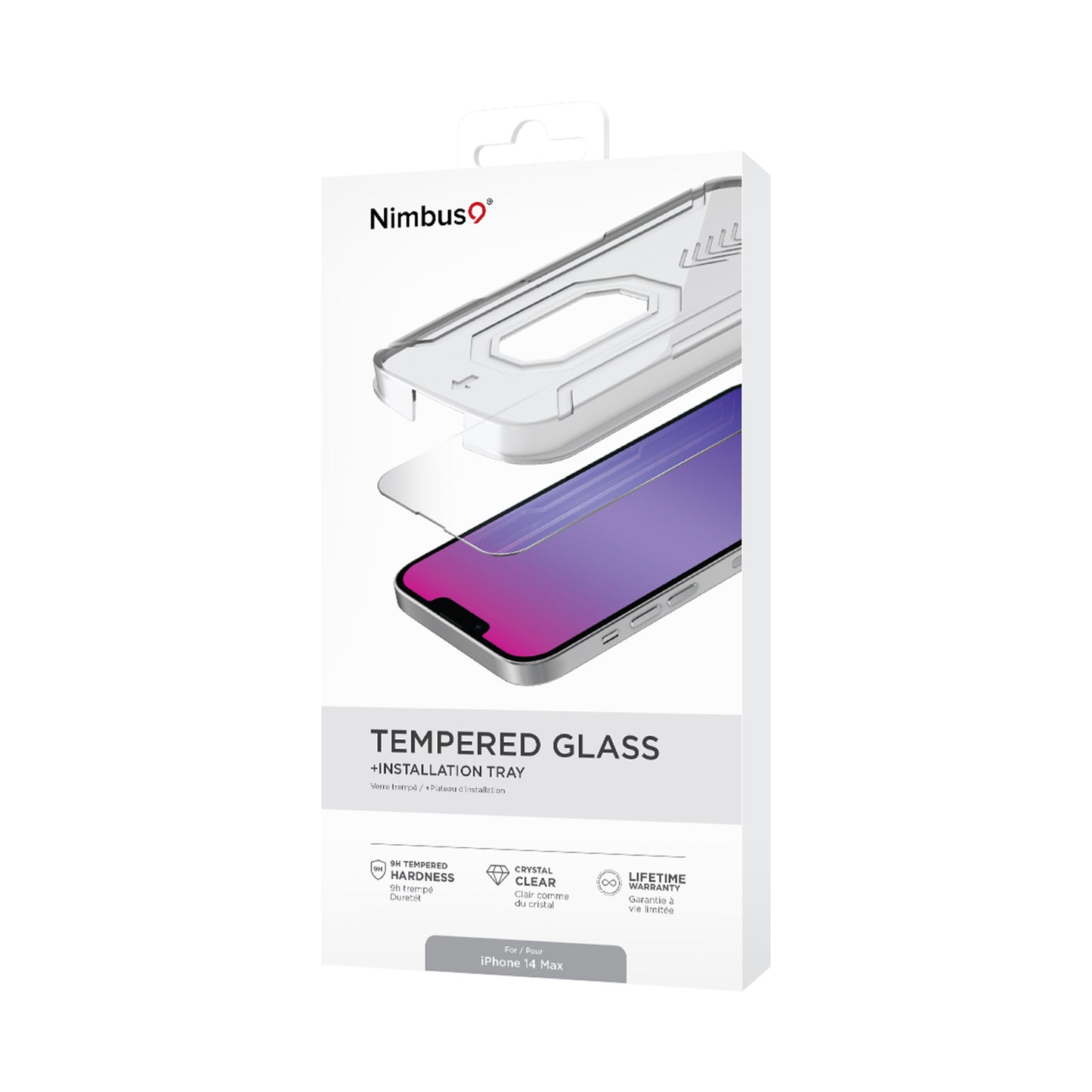 Nimbus9 Tempered Glass and Installation Kit for iPhone 14 Plus (6.7) - Clear