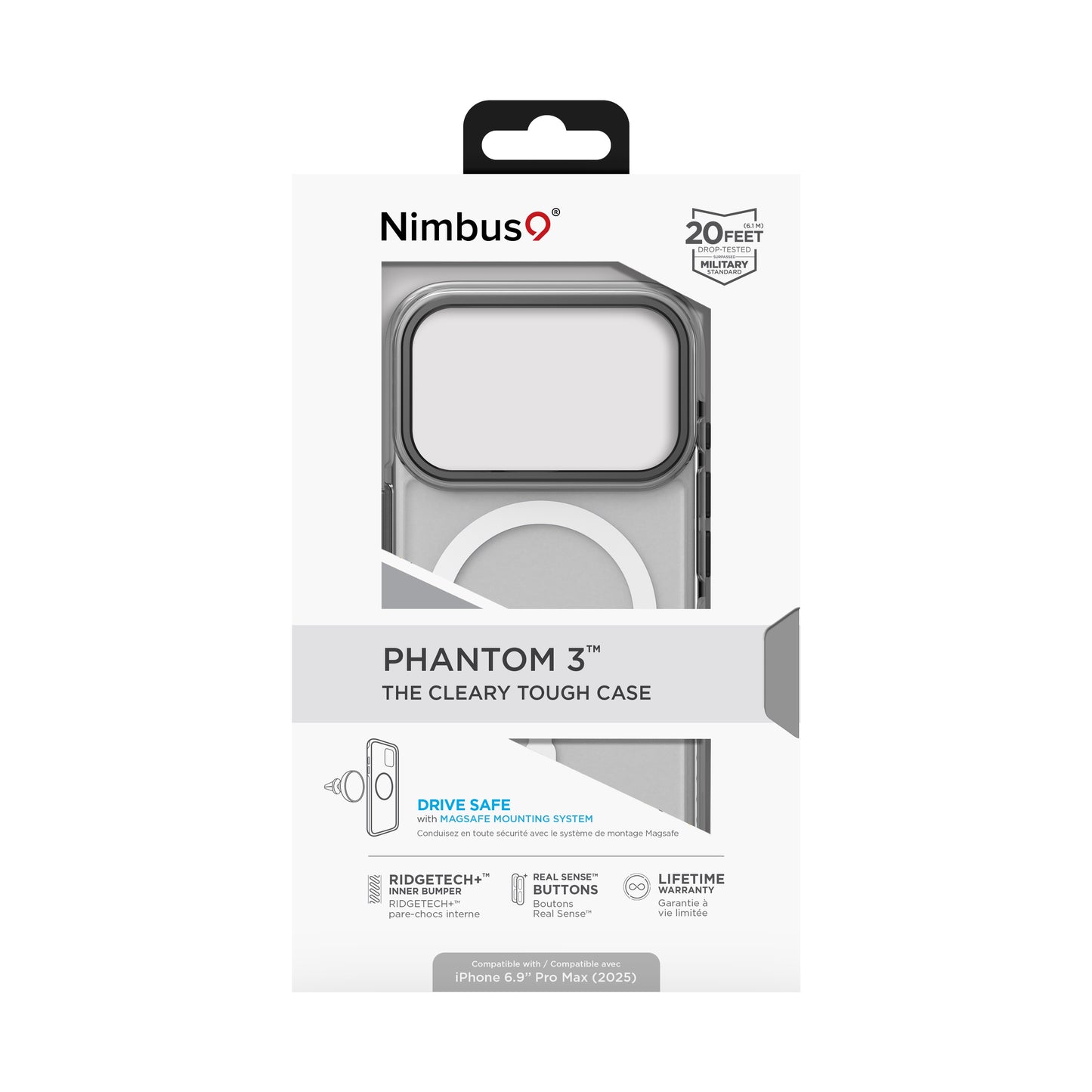 Nimbus9 Phantom 3 iPhone 17 Pro Max MagSafe Case - Clear