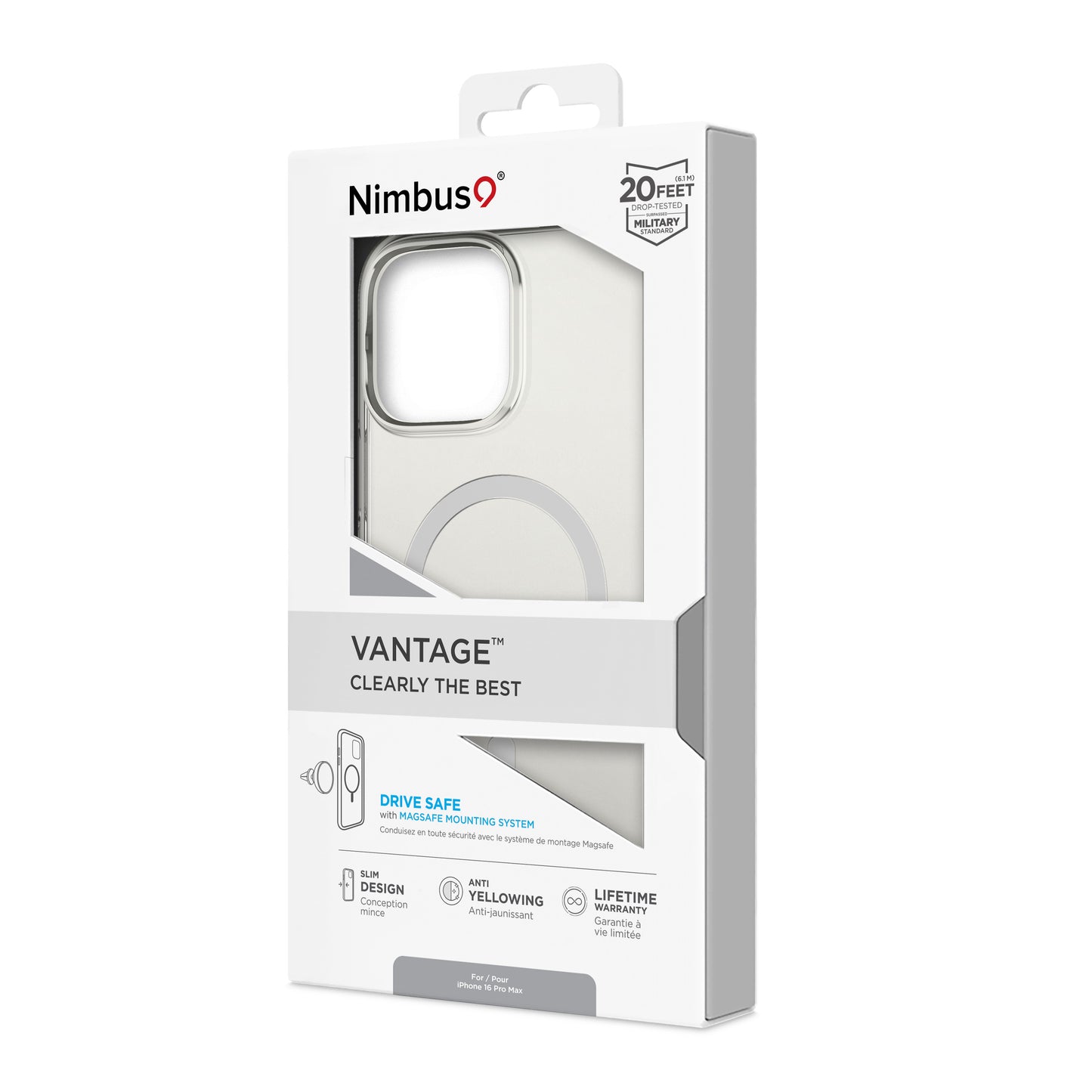 Nimbus9 Vantage iPhone 16 Pro Max MagSafe Case - Clear
