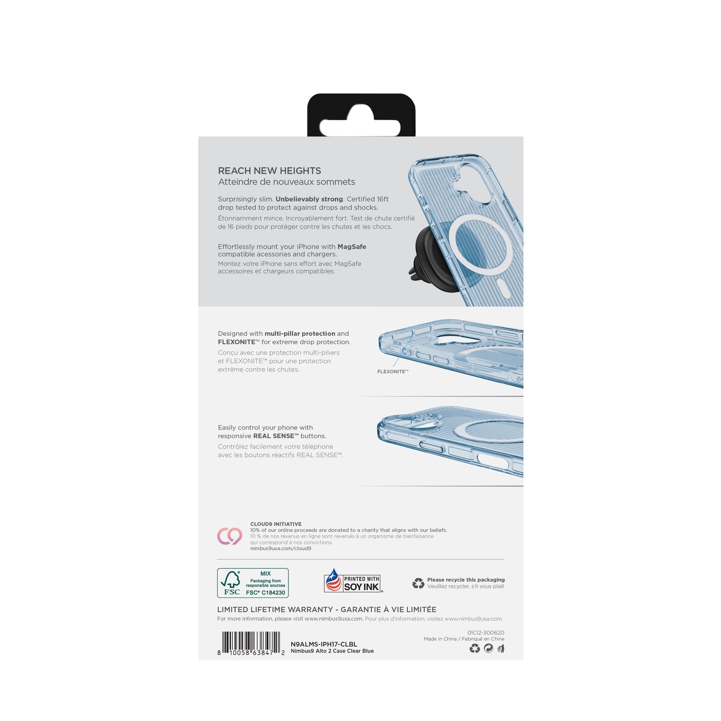 Nimbus9 Alto 2 iPhone 17 MagSafe Case - Clear Blue