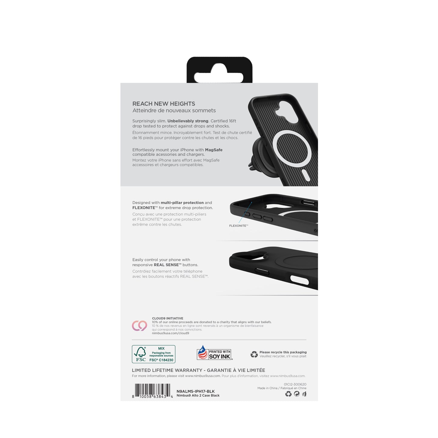 Nimbus9 Alto 2 iPhone 17 MagSafe Case - Black