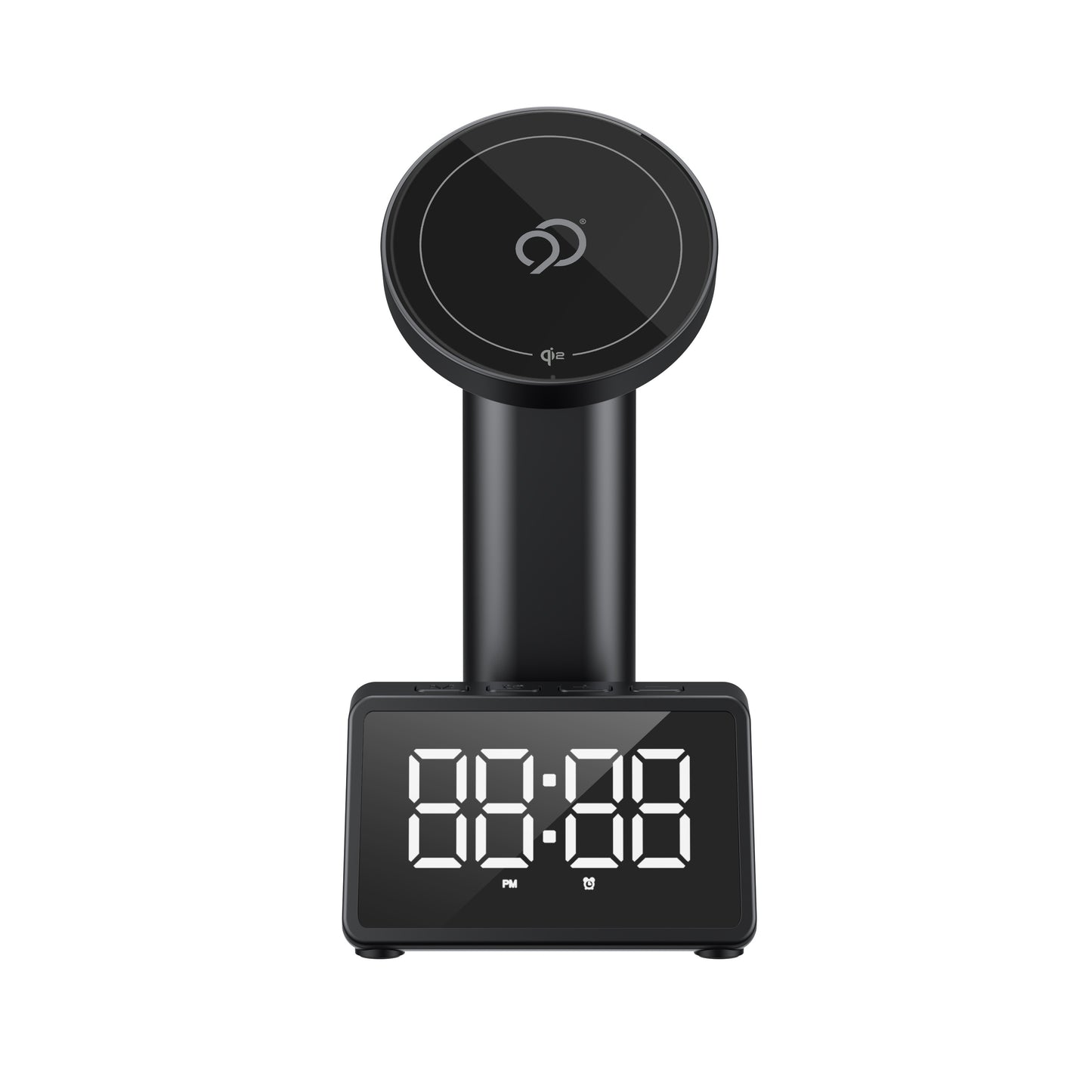 Nimbus9 Qi2 Wireless Charging Alarm Clock Stand MagSafe & Watch Compatible - Black