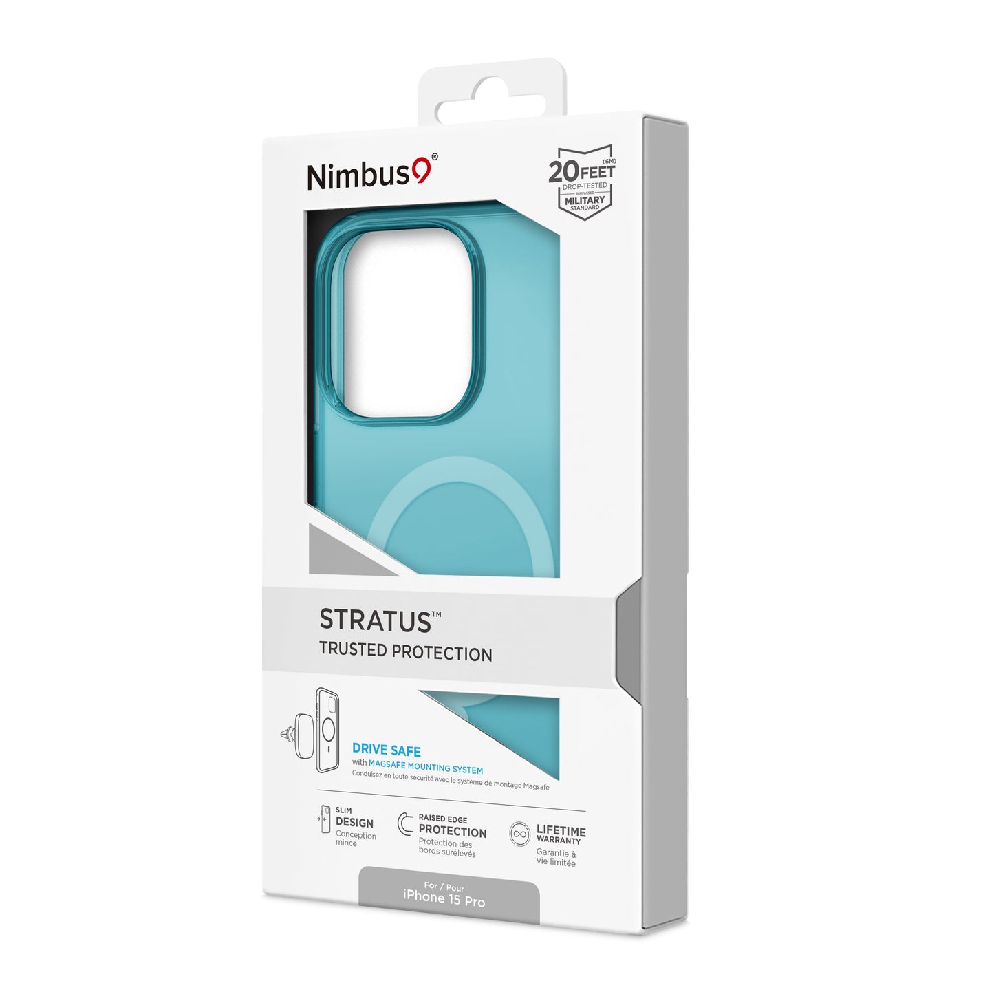 Funda MagSafe Nimbus9 Stratus para iPhone 15 Pro - Azul