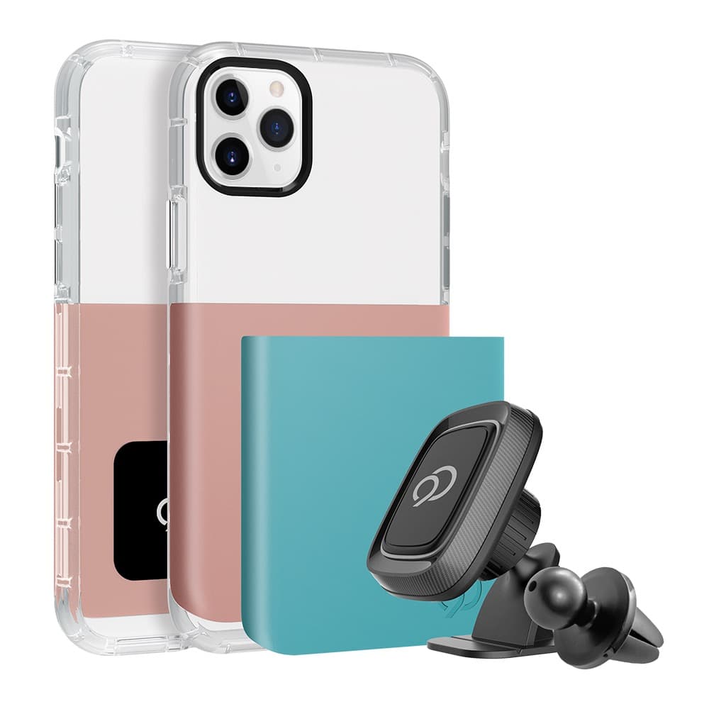 Nimbus9 Ghost 2 Pro for iPhone 11 Pro / Xs / X - Rose Gold & Turquoise Blue