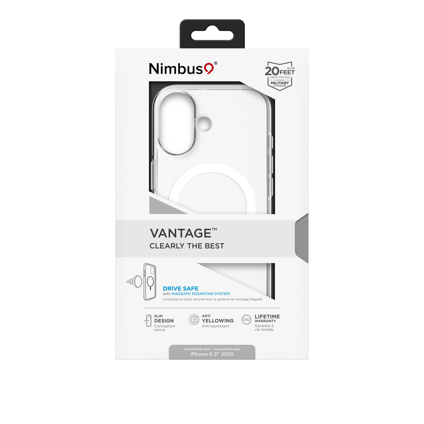Nimbus9 Vantage iPhone 17 MagSafe Case - Clear
