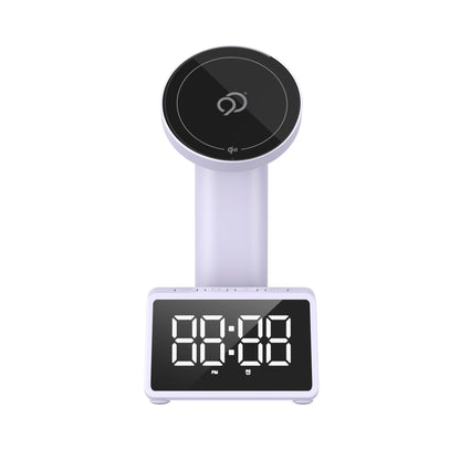 Nimbus9 Qi2 Wireless Charging Alarm Clock Stand MagSafe & Watch Compatible - Lavender