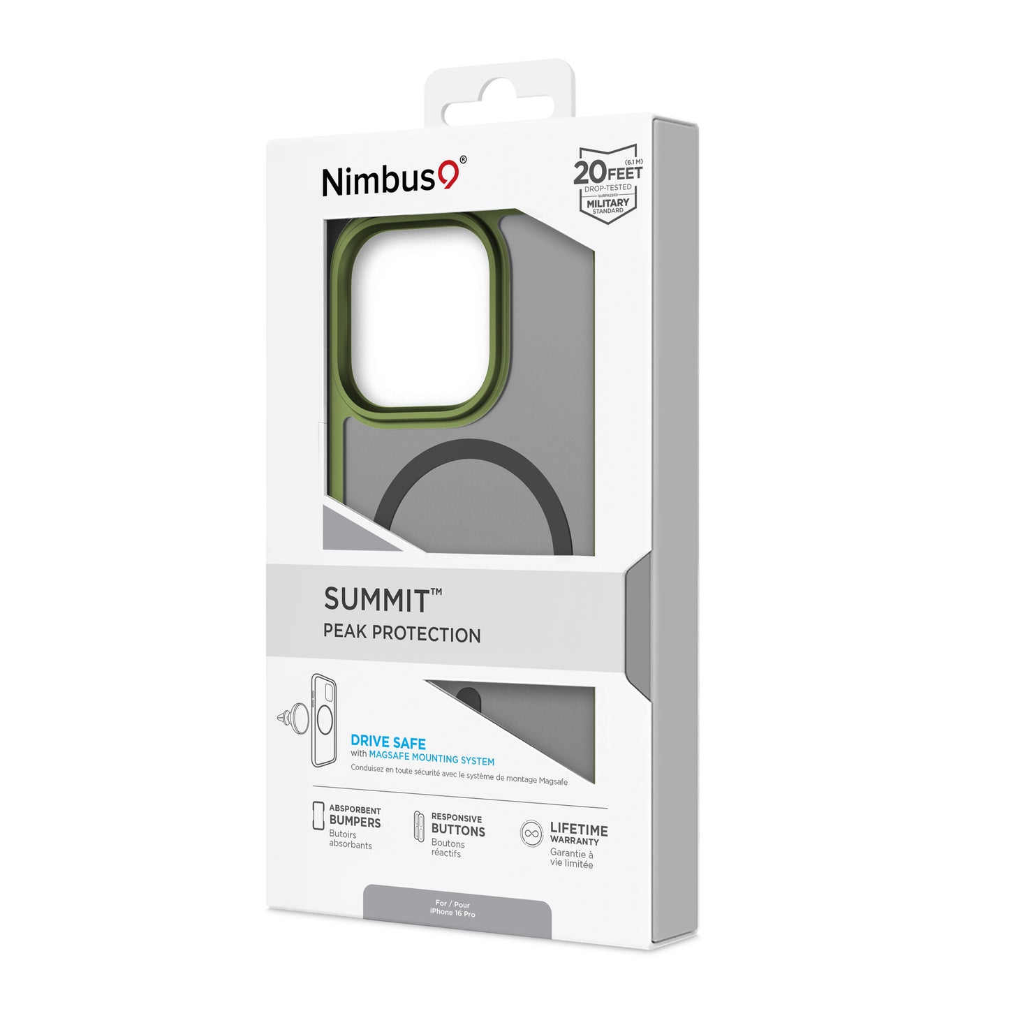 Nimbus9 Summit iPhone 16 Pro MagSafe Case - Frost Green