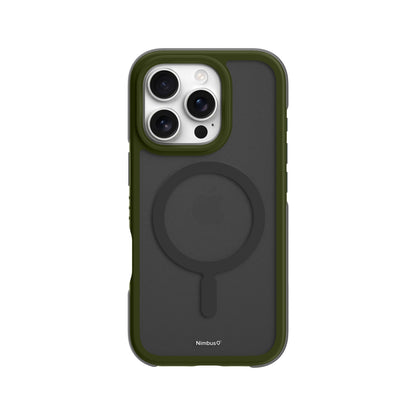 Coque MagSafe Nimbus9 Summit pour iPhone 16 Pro – Vert givré
