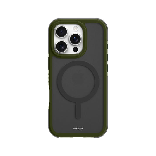 Coque MagSafe Nimbus9 Summit pour iPhone 16 Pro – Vert givré