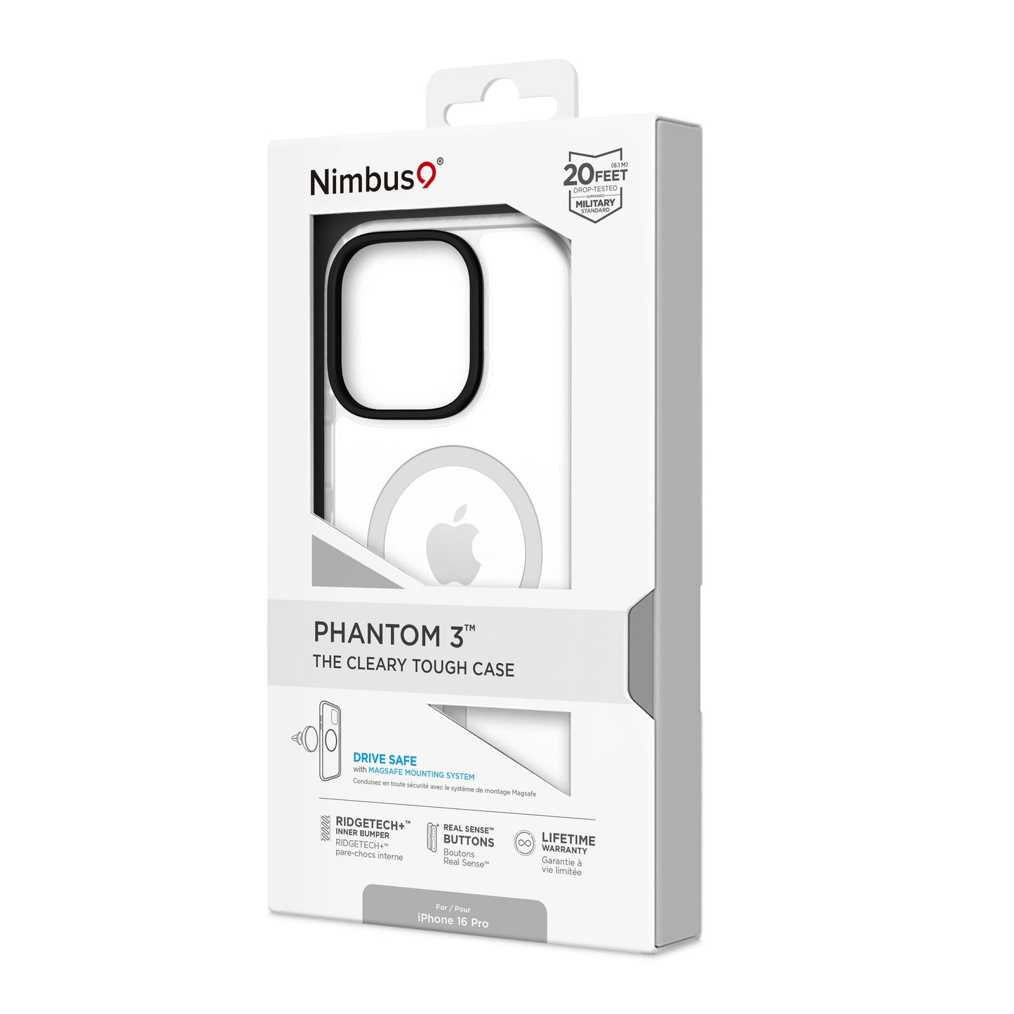 Nimbus9 Phantom 3 iPhone 16 Pro MagSafe Case - Clear