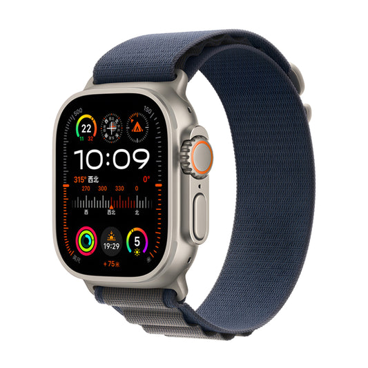 Bracelet sport en nylon Nimbus9 pour Apple Watch 45 mm – Bleu marine