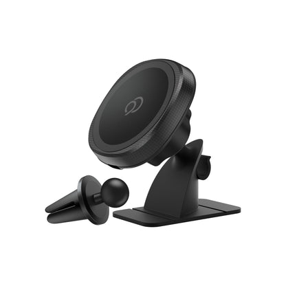 Kit de soporte magnético para teléfono con carga inalámbrica Nimbus9 para rejilla de ventilación o salpicadero - Negro