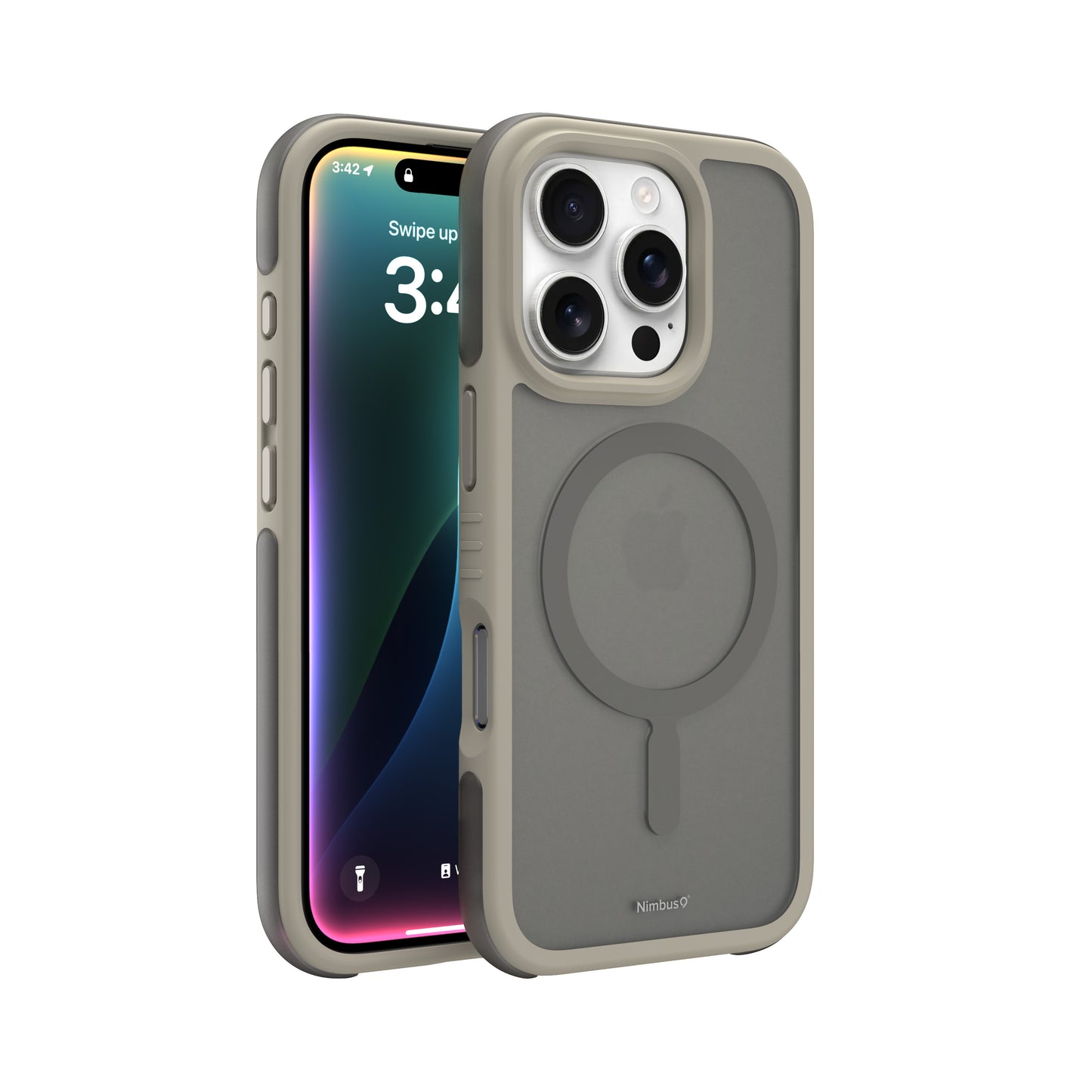 Coque MagSafe Nimbus9 Summit pour iPhone 16 Pro – Taupe givré