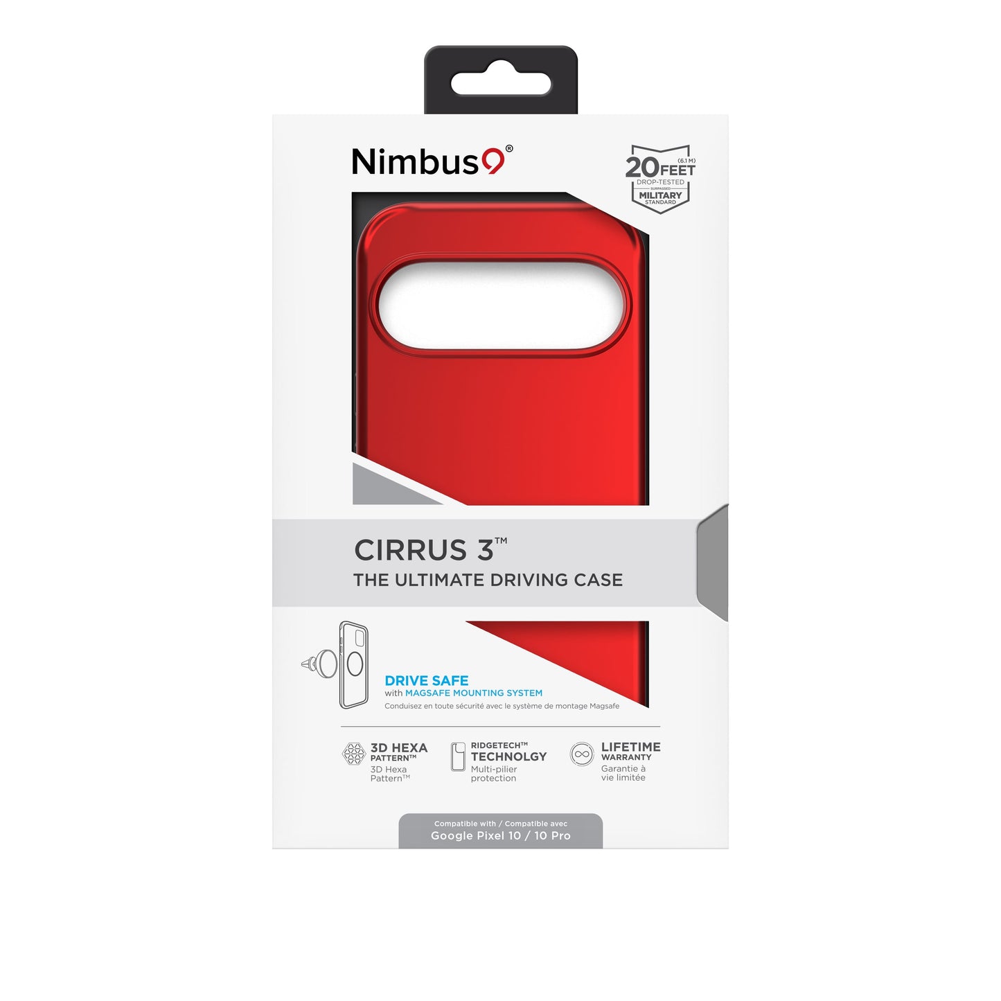 Nimbus9 Cirrus 3 MagSafe Case for Pixel 10 / 10 Pro - Crimson