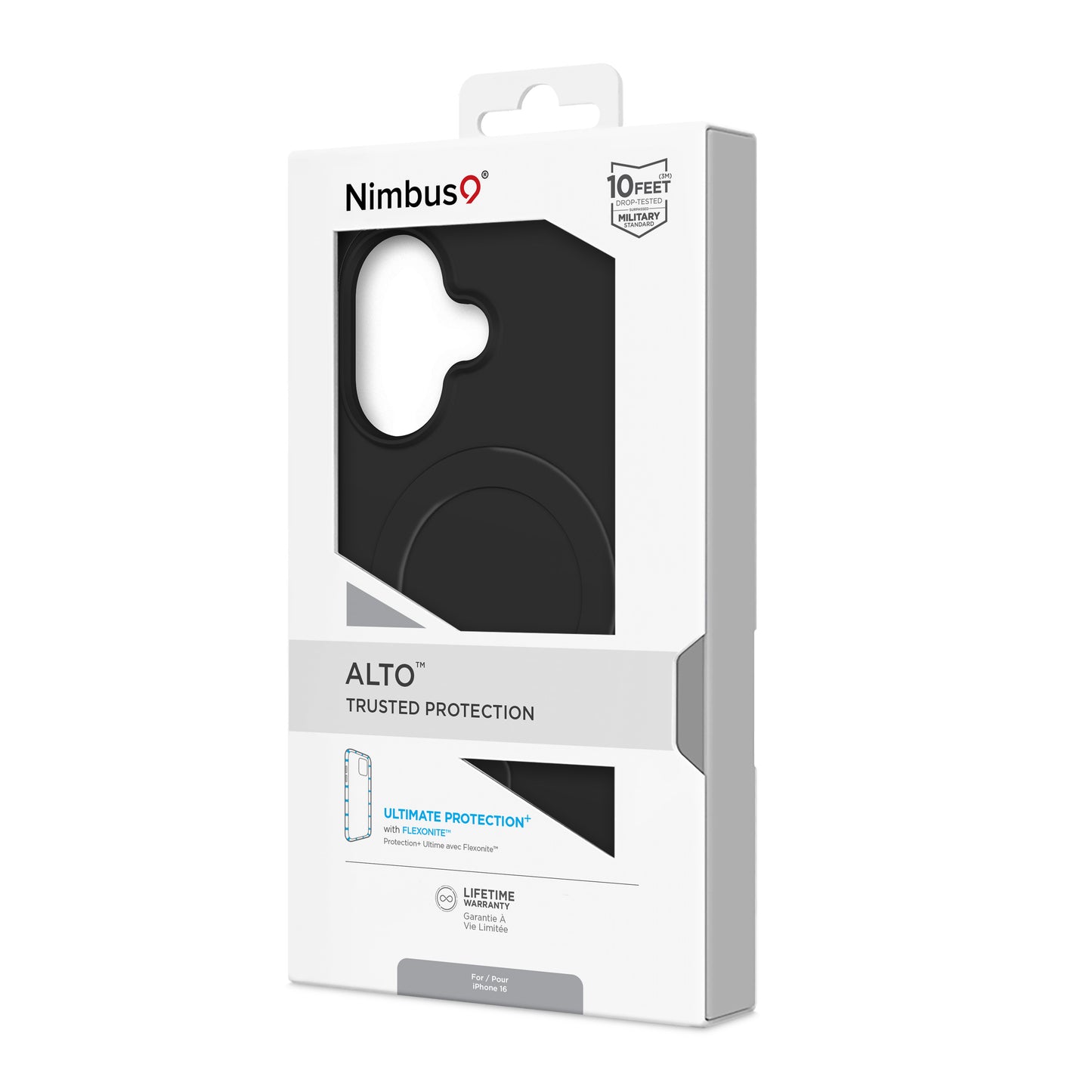 Coque MagSafe Nimbus9 Alto 2 pour iPhone 16 – Noir