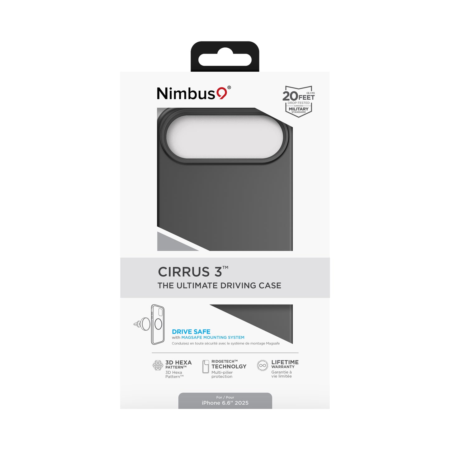 Nimbus9 Cirrus 3 iPhone Air MagSafe Case - Black