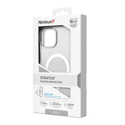 Coque MagSafe Nimbus9 Stratus pour iPhone 15 – Transparente