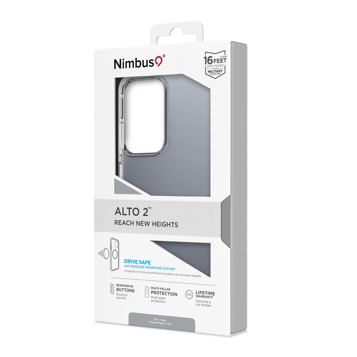 Funda Nimbus9 Alto 2 Cricket Magic 2 5G - Transparente