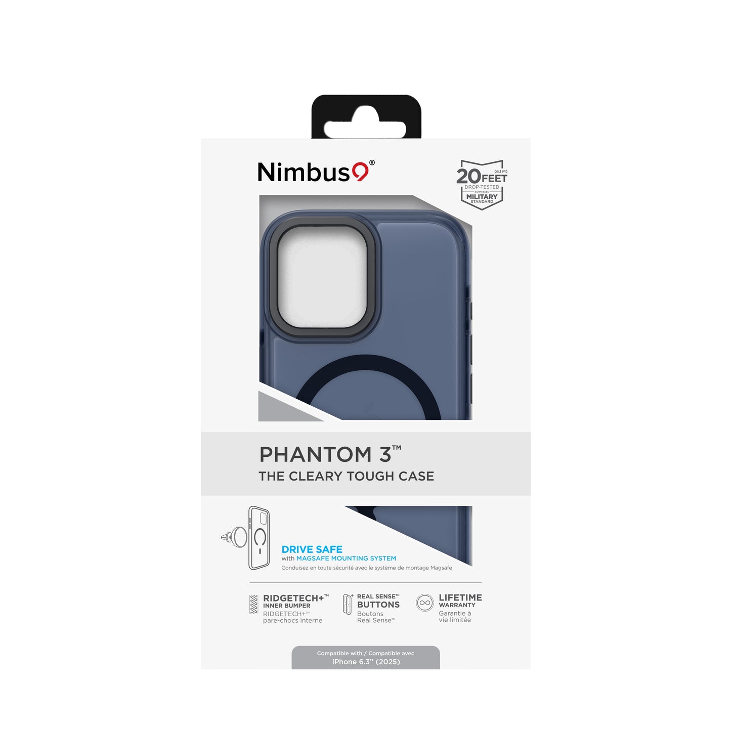 Nimbus9 Phantom 3 iPhone 17 MagSafe Case - Steel Blue